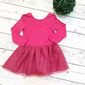 Long Sleeve Pink Tutu Dress 2T